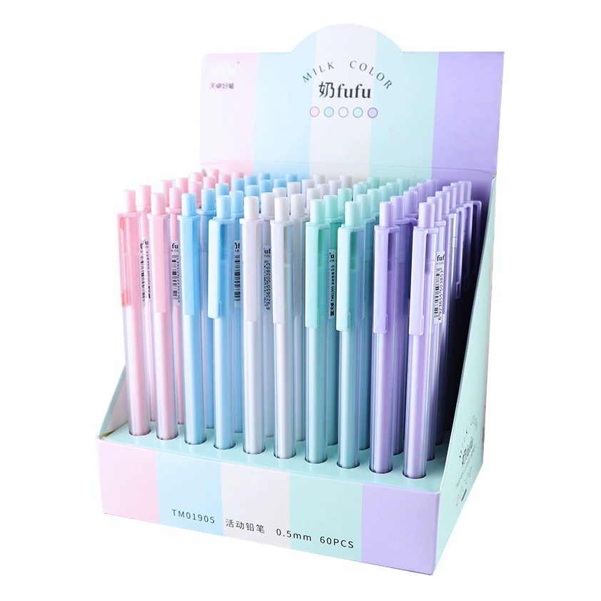 Tianzhuo New 01905 Macaron цветной простой автоматический карандаш студенческий рабочий карандаш сплошной цвет столб студенческие канцелярские принадлежности