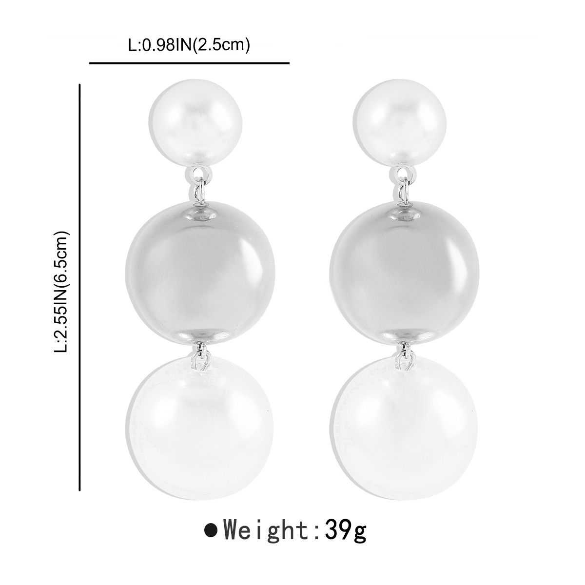 White K earrings