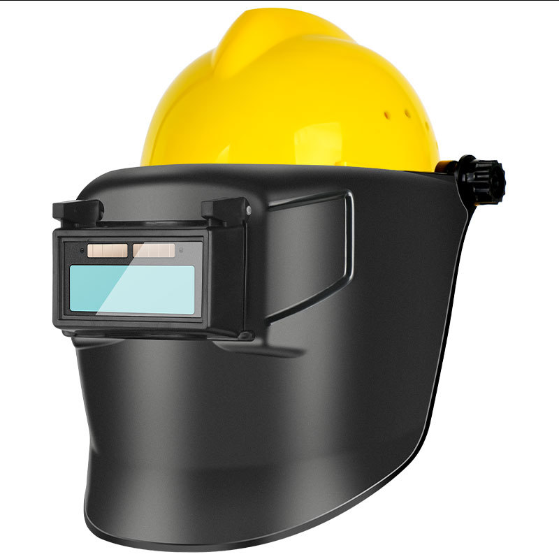 máscara de soldadura eléctrica con sombrero de soldadura especial para soldadores de alta altitud con protección facial completa montada en la cabeza con sombrero de seguridad