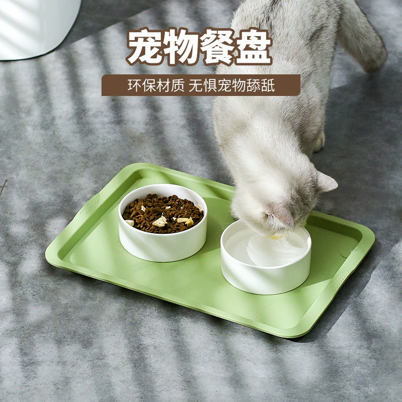 Прямоугольная тарелка для домашних животных против переполнения водонепроницаемый коврик Большой кошачий коврик