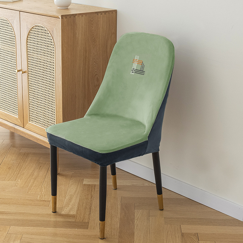 Cubierta de silla engrosada simple moderna antideslizante integrado todo incluido cuatro estaciones cubierta de silla universal cubierta de silla de comedor elástica para el hogar