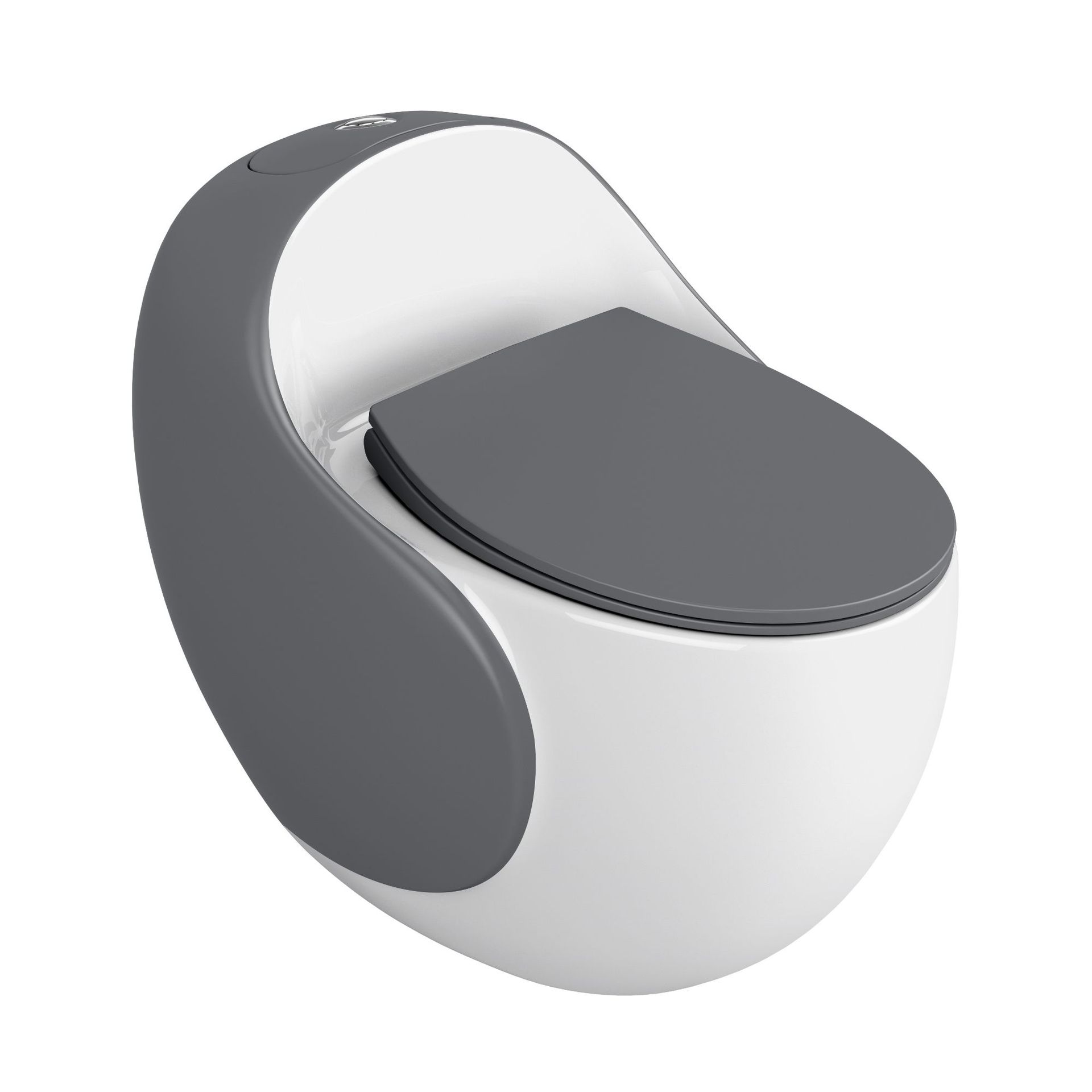 Nuevo hogar interior personalizado anti-bloqueo de una sola pieza fila de piso ultra-alto sifón moderno simple inodoro redondo al por mayor