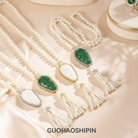 项链;毛衣链;胸针