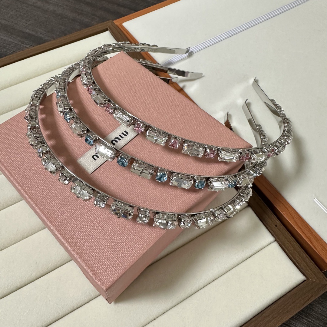 Korean Style Luxury Heavy Industry Baroque Gem Color Diamond Hair Hoop All-Match Personalized Style Hair Pressage Mori Style Women's Fashion Headband