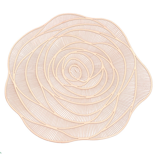PVC Non-slip Mat Modern Elegant and Graceful Banquet Table Mat Creative Single Rose Home Dinner Plate Heat Insulating Mat
