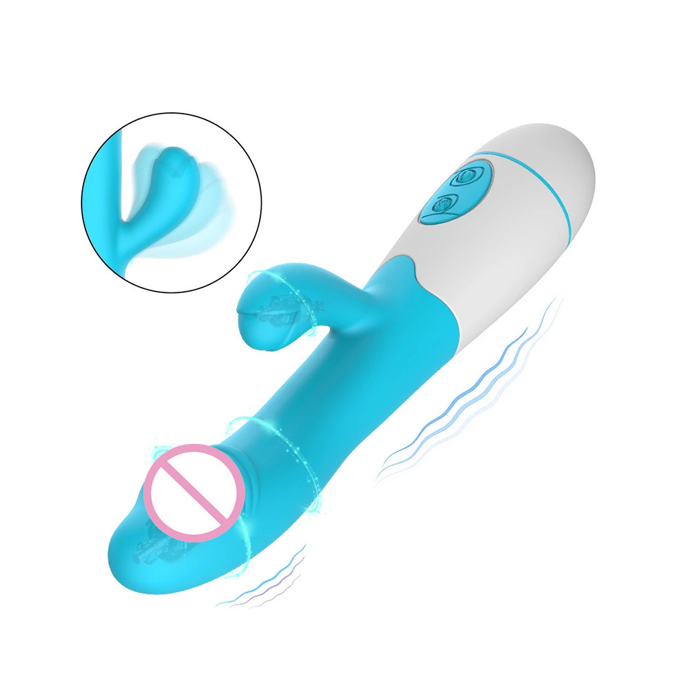 30-Frequency Silicone G-Spot Dual-Stimulation Vibrator with Body-Control Settings — detail image 4