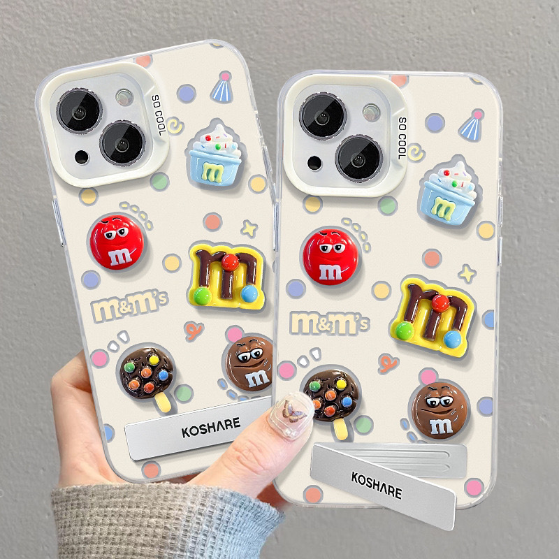 Nuevos dibujos animados M frijoles helado diy accesorios de resina pegamento crema caja de teléfono móvil hebilla de zapatos colgante material de tocado, etc.