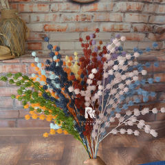 新款婚慶仿真花霧凇情人果垂吊花吊頂裝飾婚禮背景路引塑料情人果