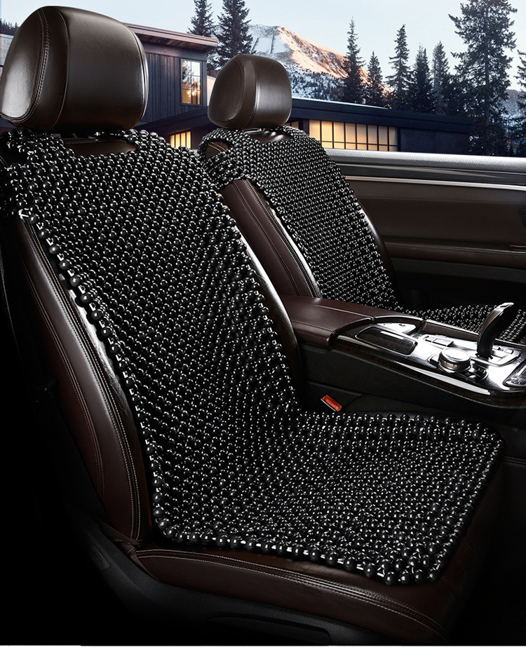 Wooden Bead Cooling Mat, Summer Car Seat Cushion, Single Seat, Main Driver's Seat Cushion, Breathable Summer Car Mat, Universal for Large Trucks