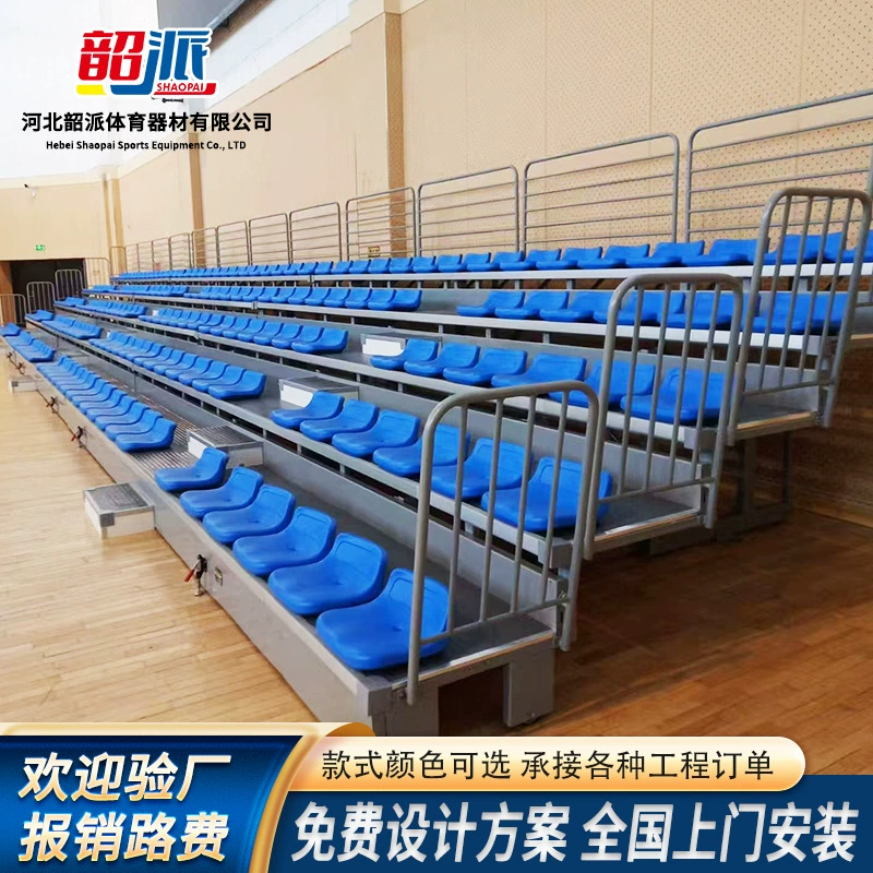 Оптовые выдвижные трибуны для стадионов, пластиковые полые сиденья для трибун, изготовленные методом выдувного формования, для баскетбольных залов и спортивных площадок