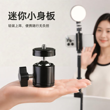 金属云台三脚架云台万向球头360°旋转调节1/4接口直播摄影小云台