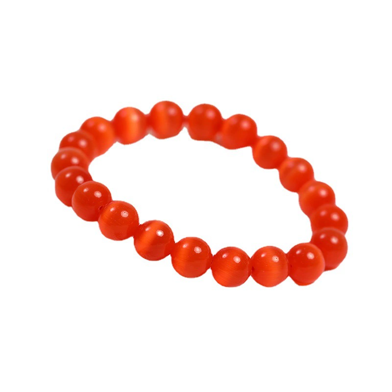 Shiny beaded bracelet for men and women natural stone, cat's eye, Korean style, wholesale