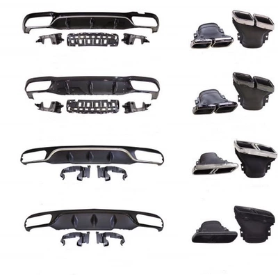 Suitable for Mercedes-Benz E-Class (W213/C238) Sports Executive Modified E53E63 Rear Lip Tail Throat Small Surround Kit (Spoiler) - 16e53-sports-rear-lip-and-tail-throat-213-early-stage-silver