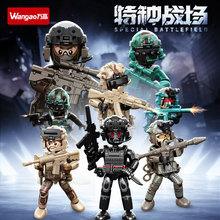 588003特种兵12处关节可动人仔盲盒袋抽抽乐儿童益智拼装积木玩具