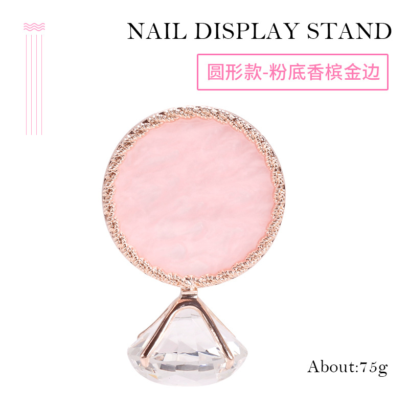 Nuevo Marco de exhibición creativo en forma de corazón borde dorado Cross-border exclusivo diamante Fondo manicura acabado soporte de exhibición pendientes soporte de exhibición