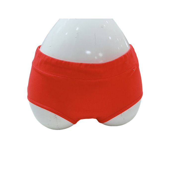 Bragas de algodón rojo de año natal para mujeres estudiantes japonesas de cintura media simple transpirable para niñas calzoncillos de gran tamaño al por mayor