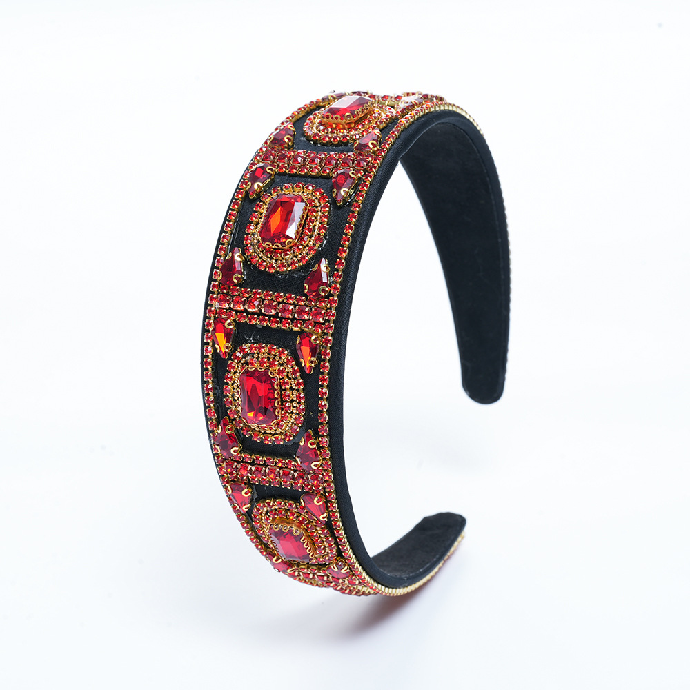 Estilo Barroco Mujeres Color Sólido Diamante De Imitación Banda Para El Cabello display picture 5