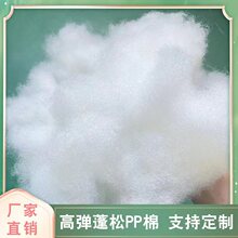 厂家直供高弹蓬松pp棉手塞机充棉填充棉抱枕枕芯玩偶公仔优质棉