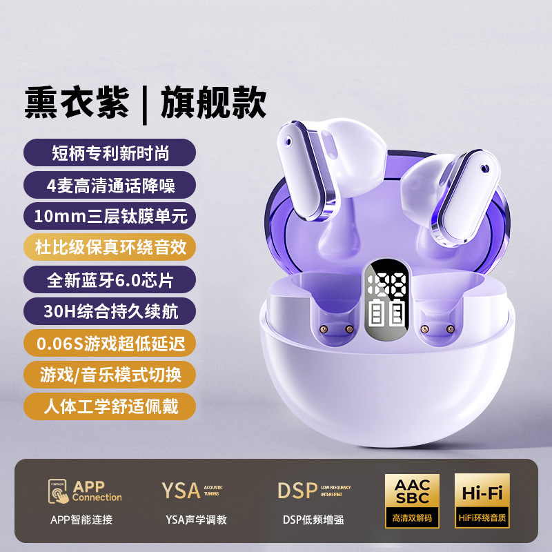 2025新款S602同声翻译蓝牙耳机半入耳真无线超长续航跑步跨境私模|undefined