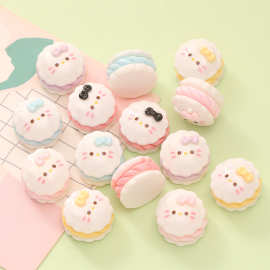 仿真食玩卡通猫咪夹心蛋糕 diy奶油胶过家家玩具潮玩摆件树脂饰品