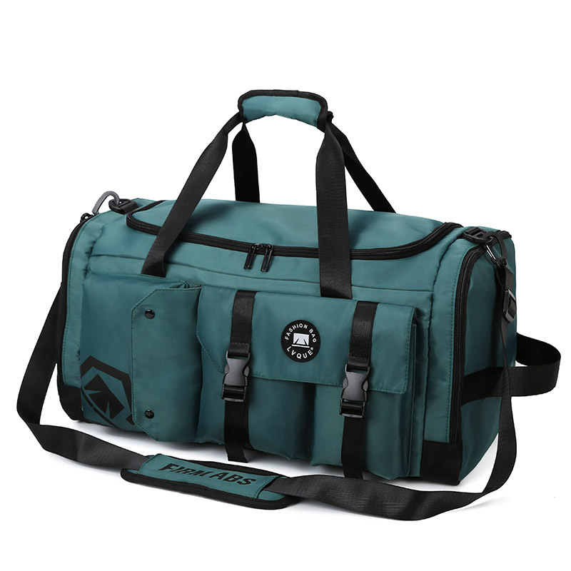 Bolsa de viaje portátil de moda de gran capacidad, bolsa deportiva multifuncional para hombres y mujeres, equipaje de separación seca y húmeda, mochila