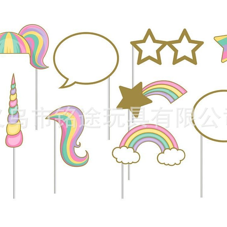 Unicornio fiesta de cumpleaños traje colorido alas diadema correa para el hombro banda ceremonial foto props gafas