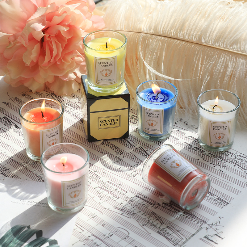 Nordic INS Style Romantic Scented Glass Candlestick for Indoor Bedroom Aroma Diffuser Creative Ornament Decor