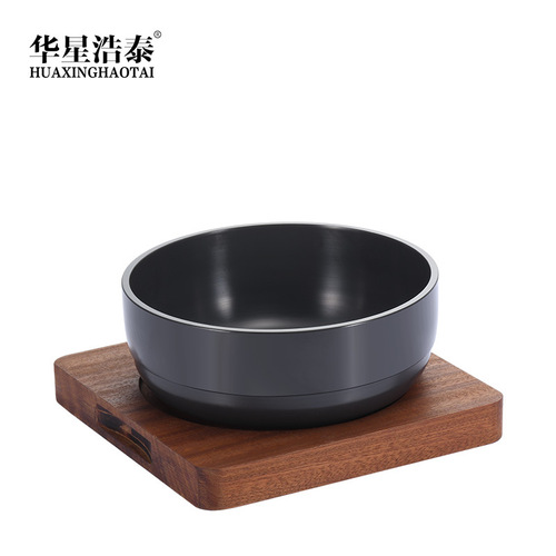 Commercial aluminum alloy Japanese tableware, bibimbap, stone pot, Korean cuisine casserole, high temperature resistant clay pot, soybean paste soup, ginseng chicken