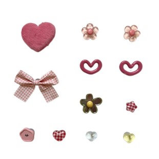 Cross-border hole shoes buckle accessories rhinestone chain cute cartoon bow shoes flower love stars diy accessories shoes