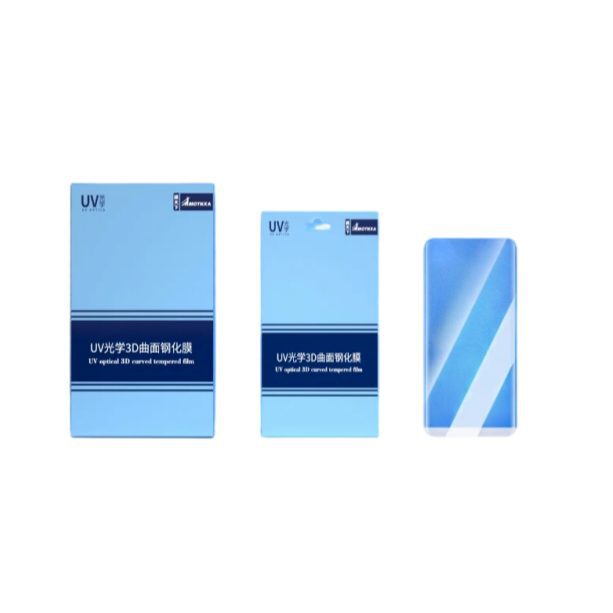 Membrane World Simple Packaging UV Curing Film, Glue-Free Full-Screen HD Anti-Fingerprint Protective Film for Curved Screens