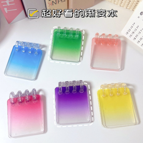 Anime Colorful Gradient Spiral Notebook Creative Cartoon Acrylic Student Desk Ornament Cute Decorative Item
