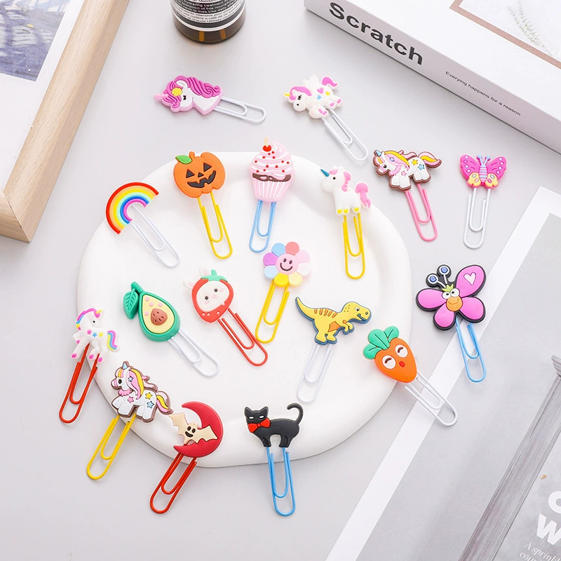 Новая Мода творческий милый простой закладки металлический зажим Комбинация Костюм студенческой Одежды Булавка карта