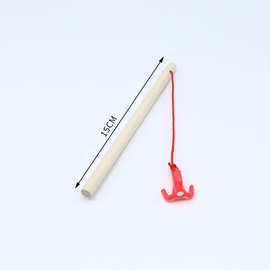 迷你小木棍鱼竿两用鱼头电动鱼盘配件厂家批发公园广场散装塑料鱼