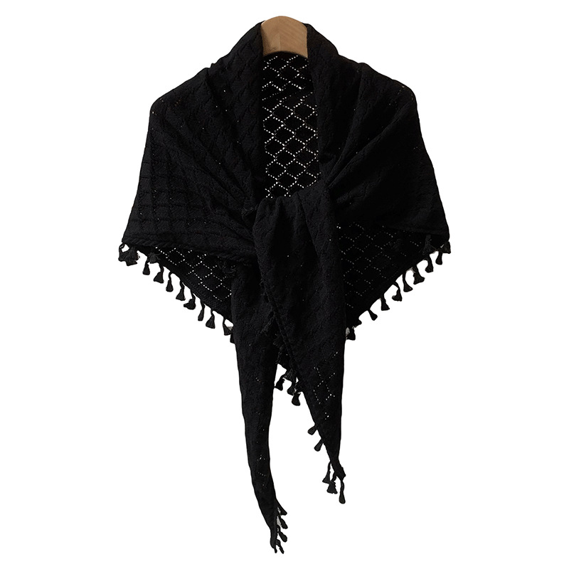 Sopa solar de punto de alta sensación primavera y otoño abrigo versátil con mangas largas cheongsam bufandas de bordas