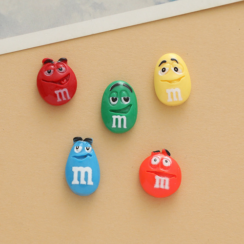 Fun jelly beans diy mobile phone case beauty materials cream plastic jewelry box resin jewelry accessories emoticon beans