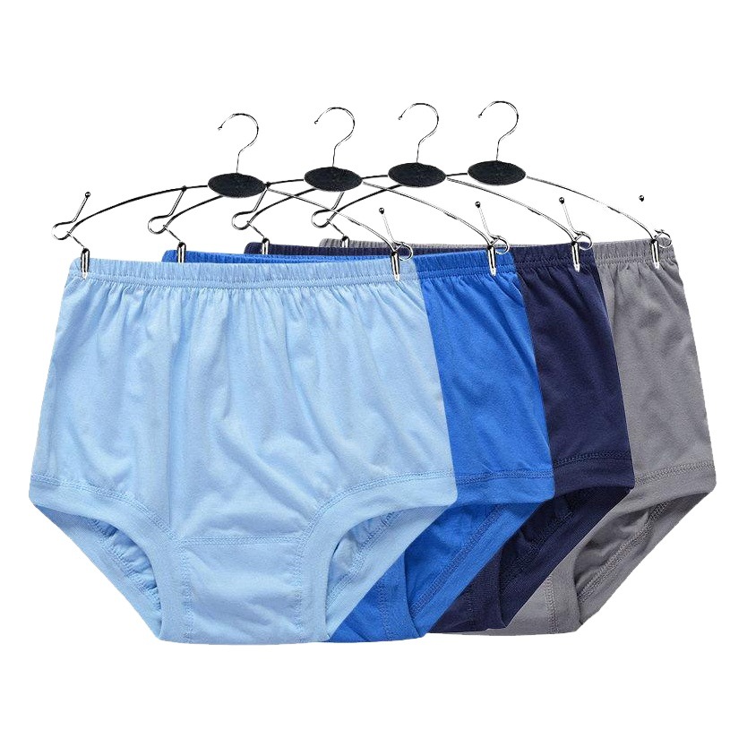 Middle-Aged and Elderly Men's Pure Cotton Dad Underwear Elderly High-Waisted Large Size Triangle Shorts Men's Loose Pants Pure Cotton