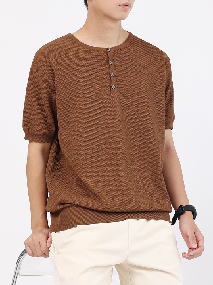 Uniqlo Polo para hombres, ropa de verano de alta calidad, camiseta de manga corta para hombres, camiseta de hielo, camiseta de punto para hombres