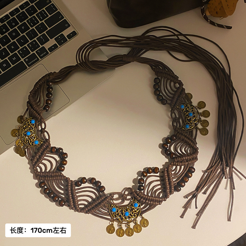 波西米亚复古腰带女新款感配裙子百搭腰链小众设计感配饰|undefined