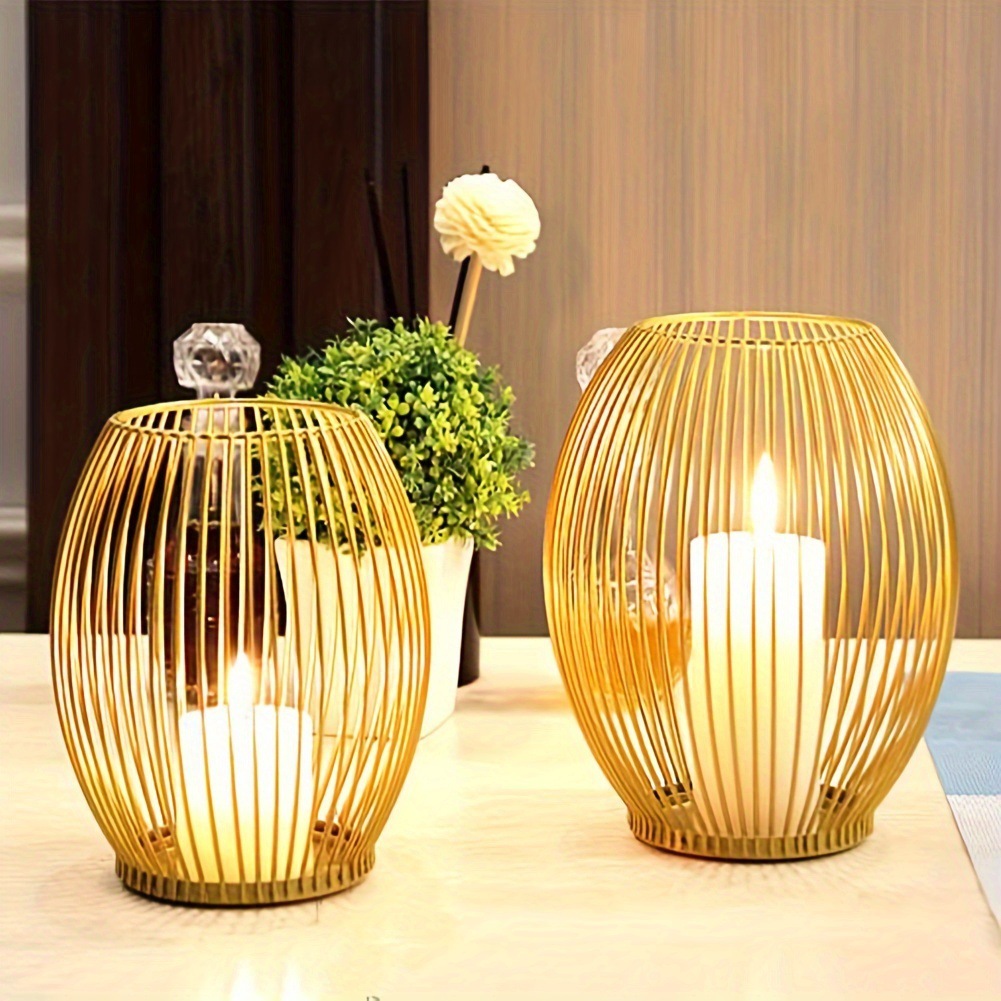 Vela de Amazon transfronteriza Spot Venta caliente Decoración del hogar Artesanía de metal de hierro forjado de estilo europeo Decoración de sala de estar