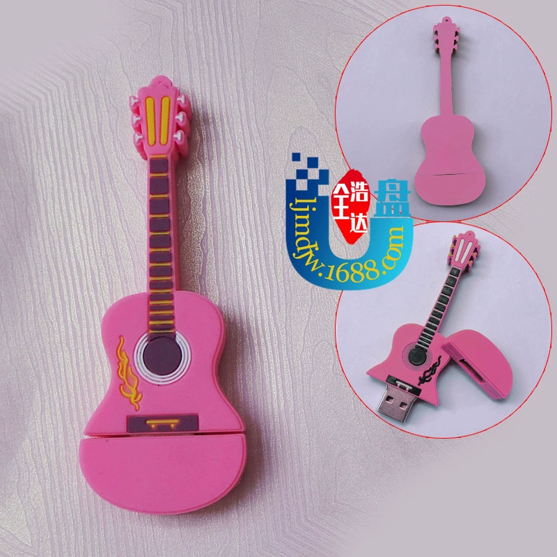 Картинка USB-флешка, музыкальные инструменты, электронная скрипка ПВХ, гитара, микрофон, классическое пианино, 64Гб, подарок на день рождения