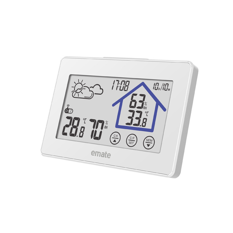 易美特 负显无线彩屏室内外气象站 温湿度检测天气预报家居办公室