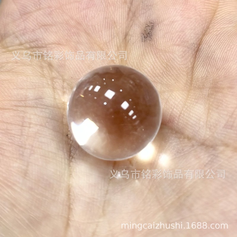 亚克力高透明无孔实心圆珠珠子儿 童弹珠仿水晶球摆件饰品配件|undefined