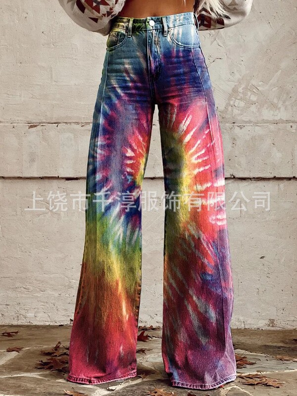 スポット卸売人気独立系サイト Xiyin AliExpress ヨーロッパとアメリカの貿易大きいサイズの女性のカジュアルパンツ薄い模造ジーンズ|undefined