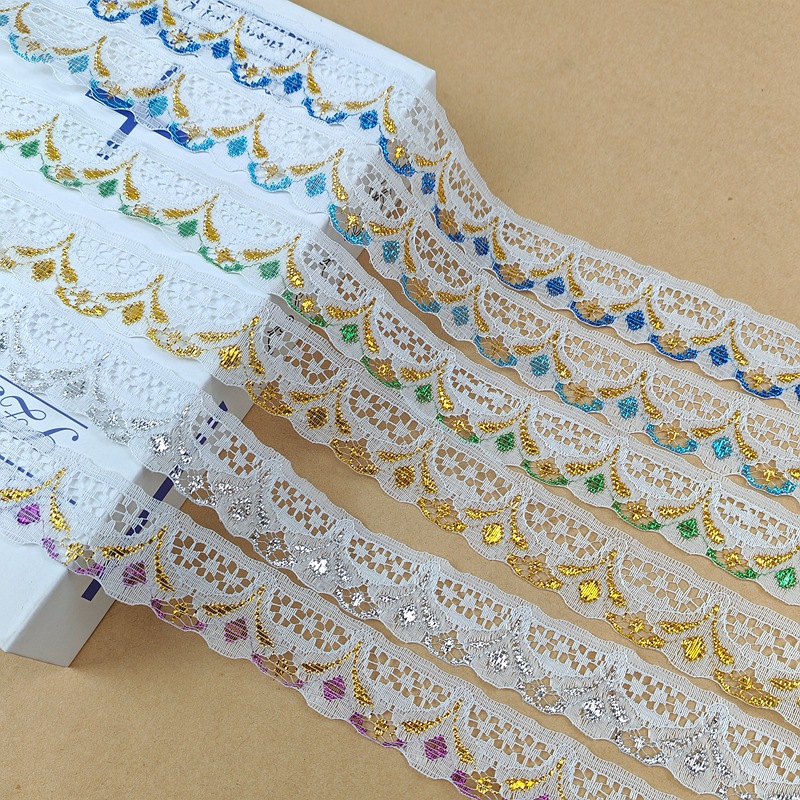 Estilo étnico color oro encaje plata encaje Ropa Accesorios niños muñeca falda Accesorios