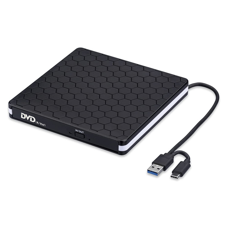 USB external optical drive, laptop DVD burner, disc player, optical drive, portable CD