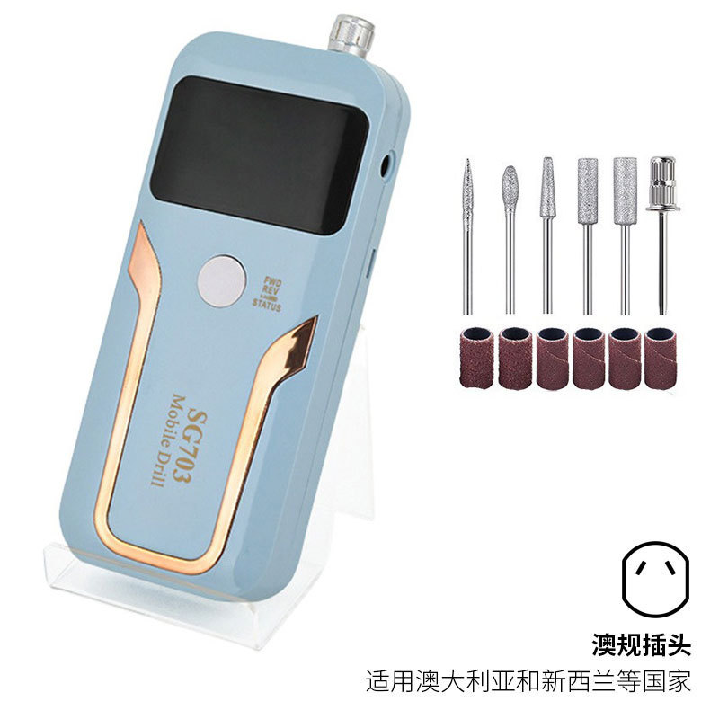 La lijadora de uñas reemplaza el mango de metal 35000RPM rectificador de uñas pulido silencioso y pulido de uñas eléctrico exfoliante