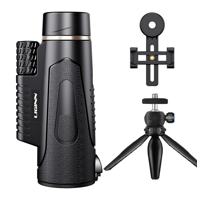 Transfronterizo nuevo modelo privado 12x50 telescopio monocular gran ocular de alta potencia telescopio al aire libre teléfono móvil foto