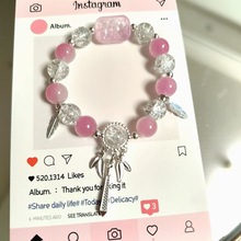 新款森系清新方糖手链高级感小众设计水晶琉璃手串文创手链批发