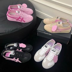 莆田鞋纯原鬼冢虎一脚蹬Tiger牛皮面休闲小白鞋德迅鞋男女运动鞋