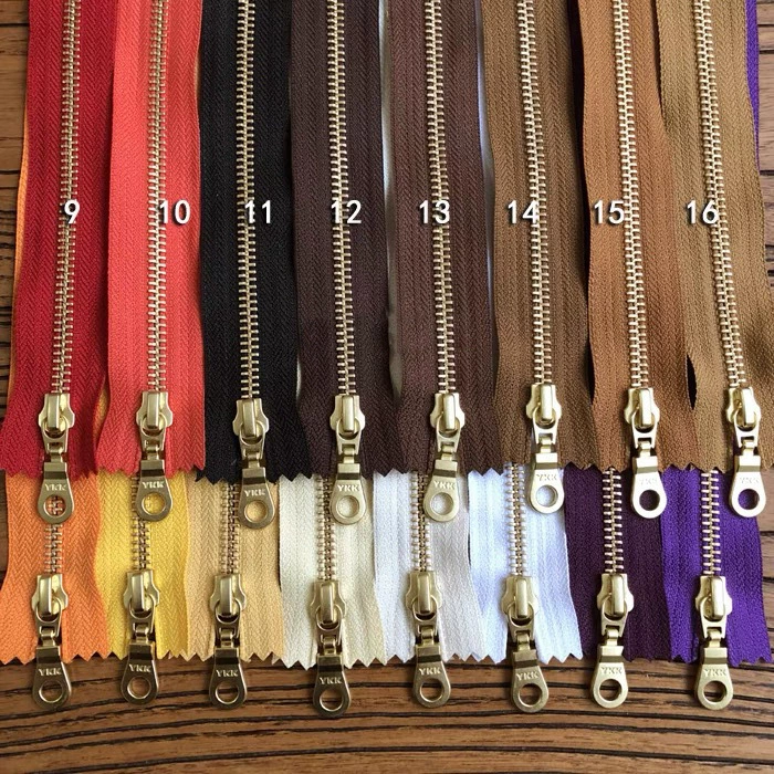 Copper bag accessory with zipper handmade, 20cm, DIY